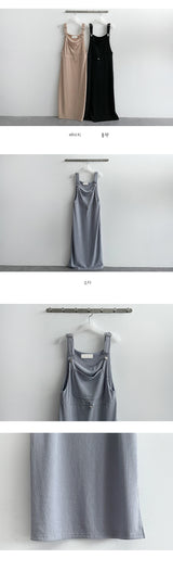ミントスリットストリングサスペンダードレス / mint slit string suspenders dress