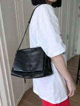 マットチェーンバッグ / matte black chain bag