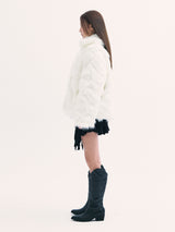 Popo fur jacket WHITE