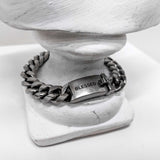 スチール ライン カーブ チェーンブレスレット / [BLESSEDBULLET]STEEL LINE CRUVE CHAIN BRACELET_ANTIQUE SILVER/ANTIQUE GOLD