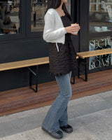 Crack demim boots cut pants