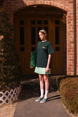 テニスボールクルーネックダークグリーンユニセックスTシャツ / Tennis ball crew neck dark green Unisex T-shirt