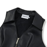 Diane Leather Mini Dress [BLACK] (6618901938294)