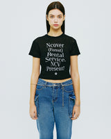 レンタルフォレストタイポクロップニット/RENTAL FOREST TYPO CROP KNIT-BLACK