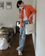 カラーマイレリーフビンテージデニムパンツ/Colmy Relief Vintage Denim