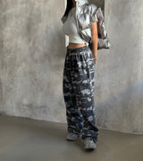 Camouflage Lettering Jogger Pants