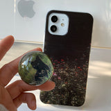 ブラックフラワーキャットフォーンケースビーズトックセット