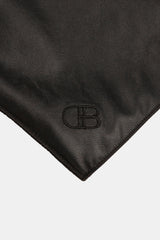 Dbel Embroider Leather Scarf (Black) (4643641786486)