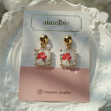 ザアンティークローズスクエアイヤリング / The Antique Rose Square Earring