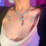 Silver baby bear necklace (6673129734262)