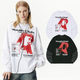 フェースグラフィックレイヤードオーバーフィットロングスリーブ / Face Graphic Layered Over Fit Long Sleeve - 2 color