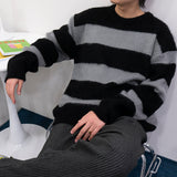 EVヘアーオーナメントストライプニット/EV Hair Ornament Striped Knitwear (3 colors)