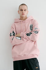 ロゴフーディ / BSR2223FWPO013 BS MULTI LOGO HOODIE PINK