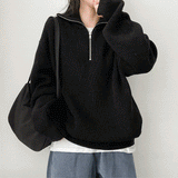 Mohedoutum Boxy Half Zip-Up Knitwear