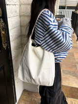 Dots corduroy big shoulder bag
