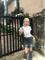 Y2k ロックシークコルセットウォッシングスカート