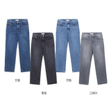 ボウセミワイドデニムパンツ/LMN Bow Semi-Wide Denim Pants (4 colors)