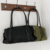 Modic Leather Coloring Nylon Shoulder Bag