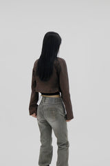 ピグメントウォッシュドレザージャケット / Pigmented Washed Leather Jacket - Brown