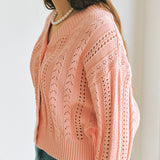 EYELET PUNCHING KNIT CARDIGAN_PINK (EEOO1CDR01W) (6541193511030)