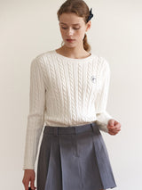 ROLA CABLE KNIT WHITE
