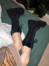 [MADE] Winter Angel Fur Boots (Dark Black)