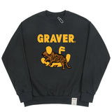 [UNISEX] Smile Drawing Leopard White Clip Sweatshirt (6686022533238)
