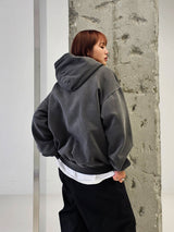 VENTIQUE Pigment Logo embroidery Hoodie 3color