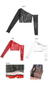 サムホールシルクロップTシャツ / TOP(9330) Thumbhole Siru Crop Tee