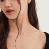 white bezel necklace