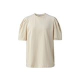 Curved short sleeve tee - Ecru (6671616802934)