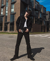 サークルブーツカットズボン/Circle bootcut trousers