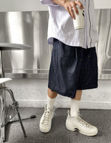 ワイドハーフストリングデニムショートパンツ / No.9607 Z wide half string denim SHORTS
