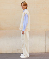 マークオーバーサイズニットベスト/RCH mark oversize knit vest ivory