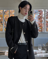 ソールドウィンターツイードジャケット/Sold winter tweed jacket (2 color)