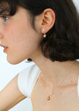 ハートパールネックレス (14k gold)