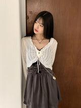 タッセルビーチウェアヴィンテージスカッシュニットカーディガン / Tassel Beachwear Vintage Scasi Knit Cardigan