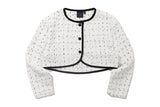 ピュアツイードクロップドジャケット/PURE TWEED CROPPED JACKET_WHITE
