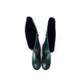 ブロックヒールロングブーツ/Block Heel Long Boots(Deep Green)