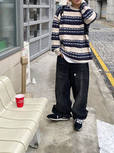 No.0588 C pattern over KNIT (3color)