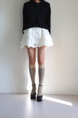 shiny pattern knee socks
