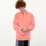 Melting Button Shirt [Pink] (6592391184502)