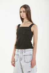 ベルトスリーブレストップ / BELT SLEEVELESS TOP