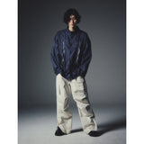レクシオンカーブドジップオーバーシャツ / REXION CURVED ZIP-OVER SHIRT_NV