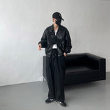 レザークロップドジャケット / UI leather cropped jacket