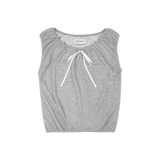 RIBBON SHIRRING TOP