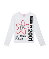 フラワーアイズ2001Tシャツ / FLOWER EYES 2001 T SHIRT - WHITE