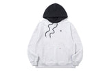 TWO TONE BUTTON HOODIE