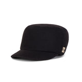 VA Square Stud Wool Bellboy Cap / Black
