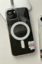 White - Muffler Couple Magsafe Phone Case
